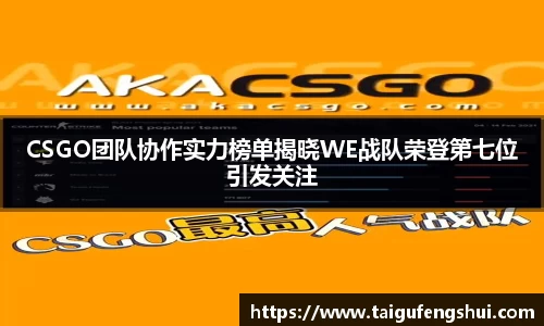 CSGO团队协作实力榜单揭晓WE战队荣登第七位引发关注